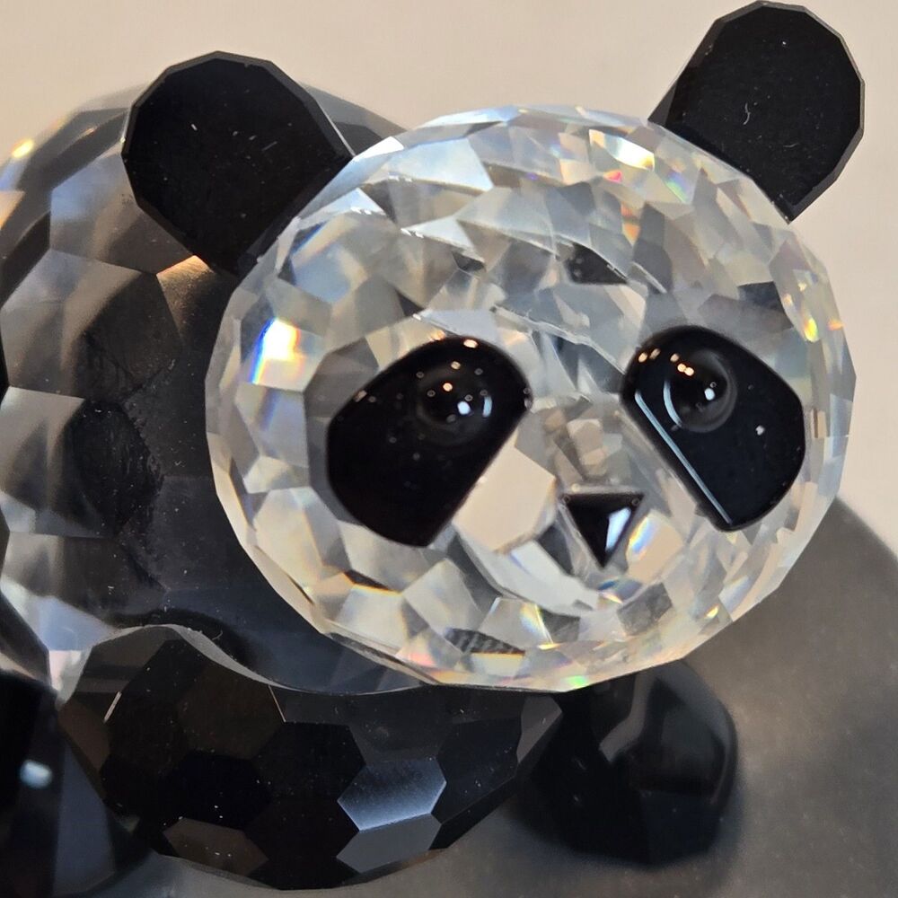 Swarovski Crystal Mother and Baby Panda Bear Set 7611 Retired Box & COA MINT - Picture 2 of 8